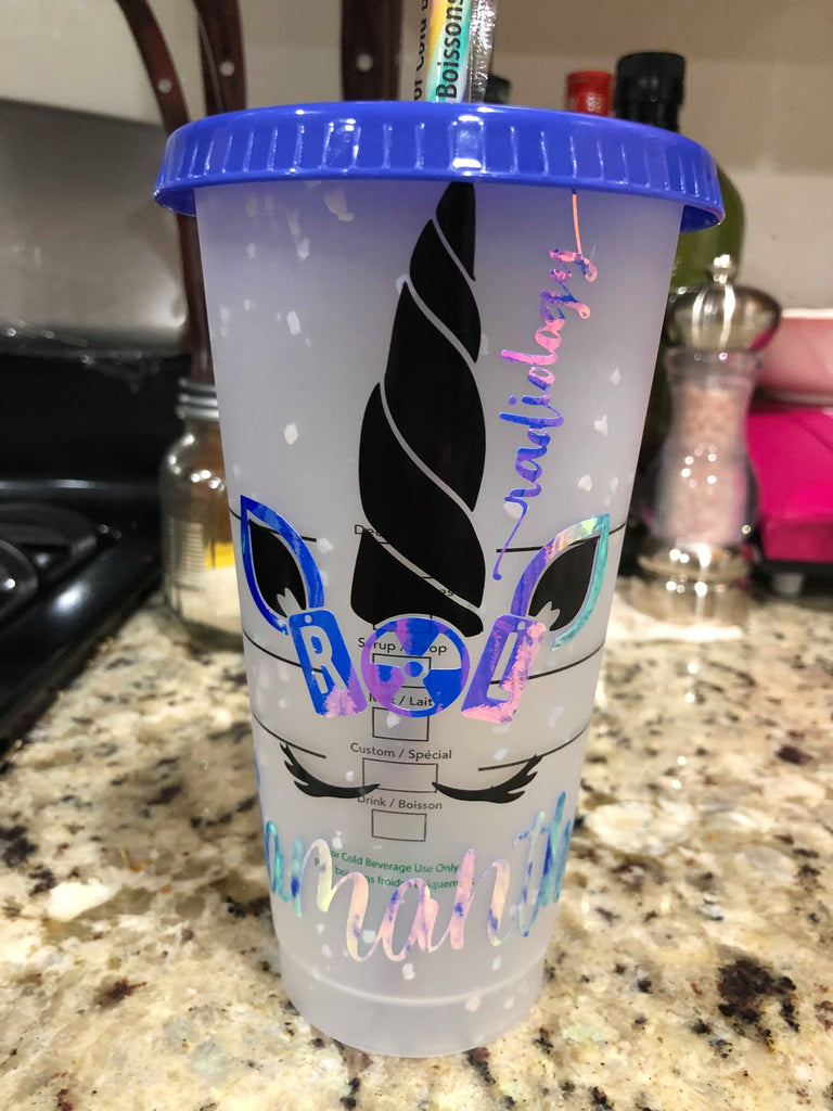Customized Radiology Unicorn Starbucks Reusable Venti Cup