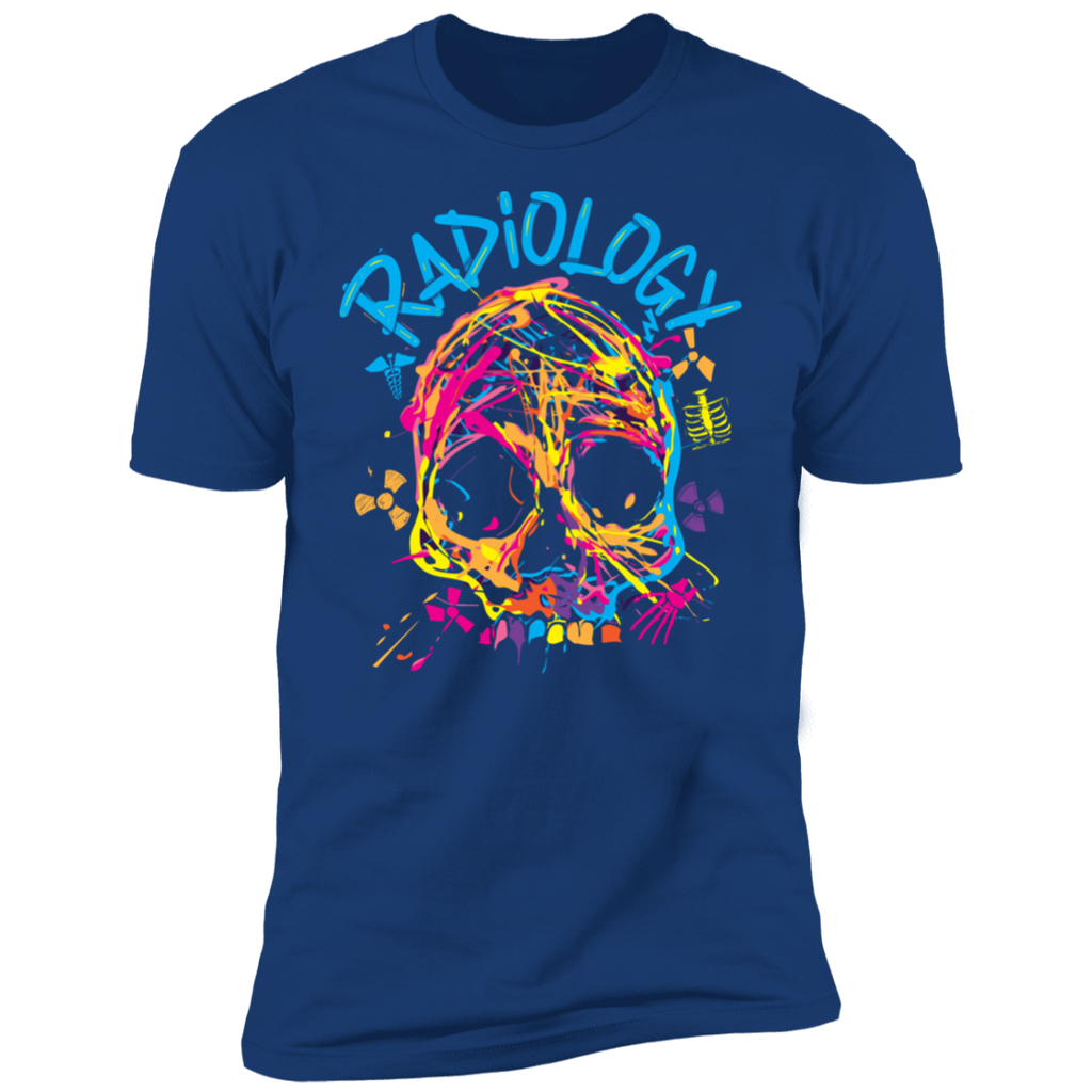 Radiology Color Splat Skull Premium T-Shirt