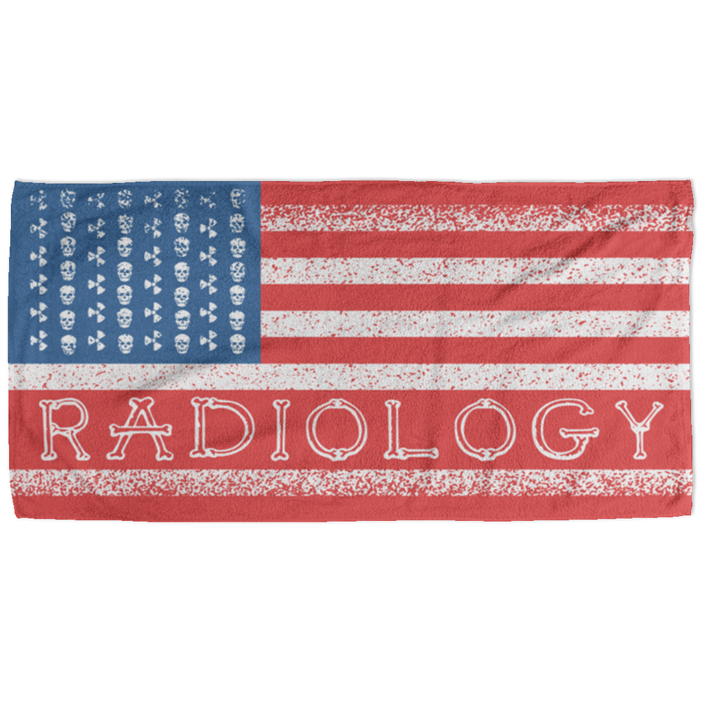 Radiology American Flag Beach Towel