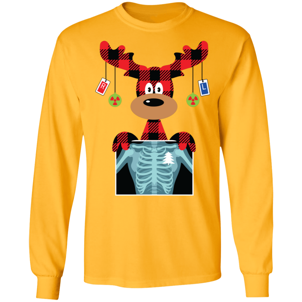 Radiology Reindeer Christmas Long Sleeve Ultra Cotton T-Shirt