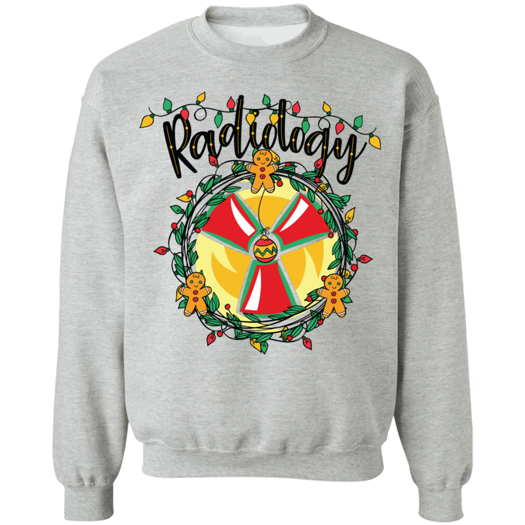 Radiology Christmas Lights Wreath Crewneck Pullover Sweatshirt