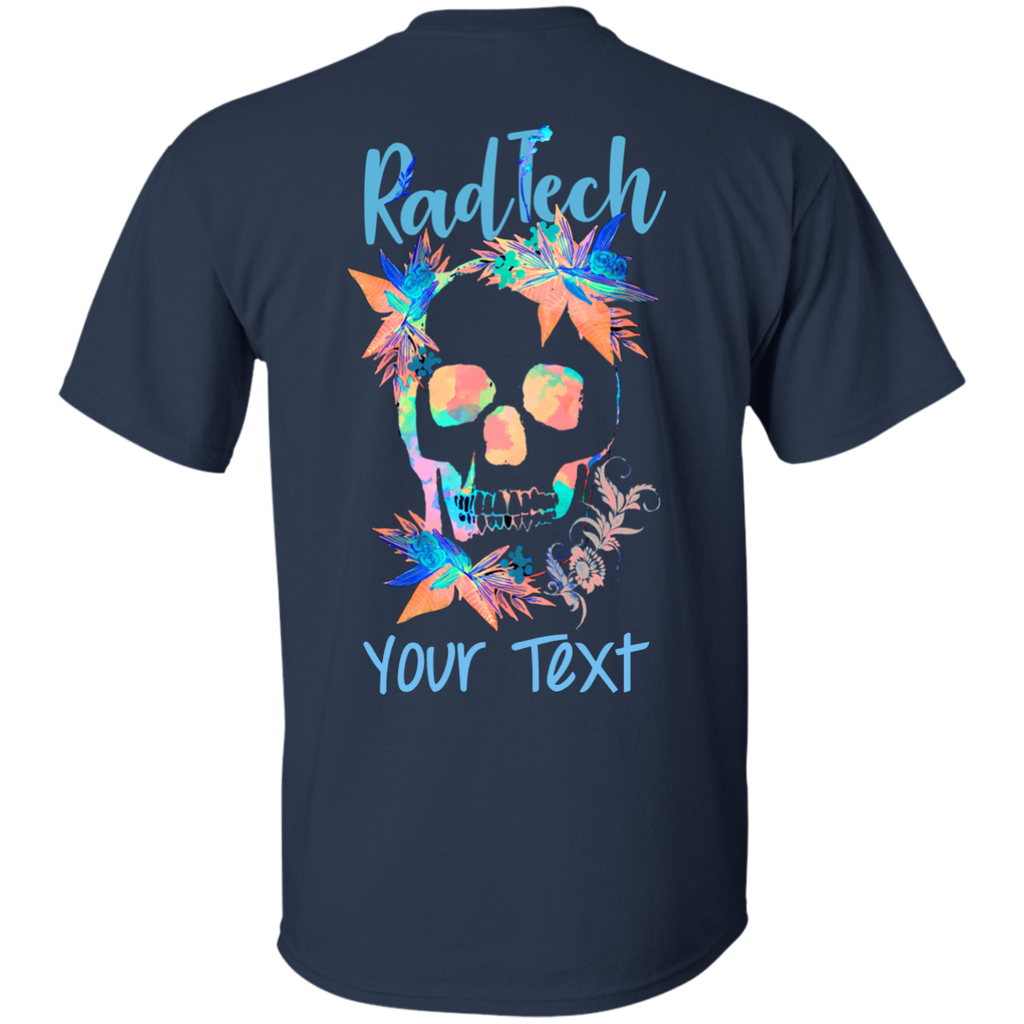 Personalized Rad Tech Skull T-Shirt