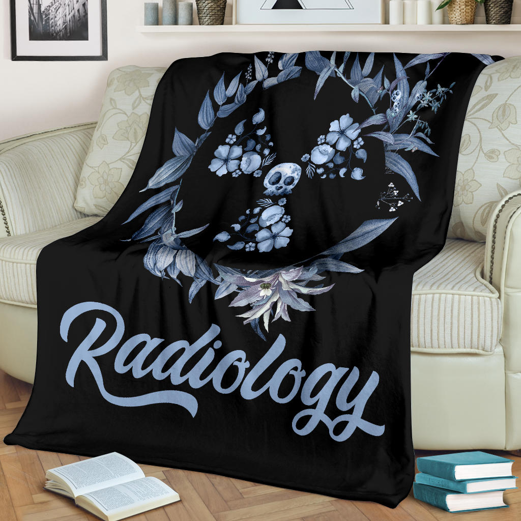 Radiology Flower Symbol Blanket