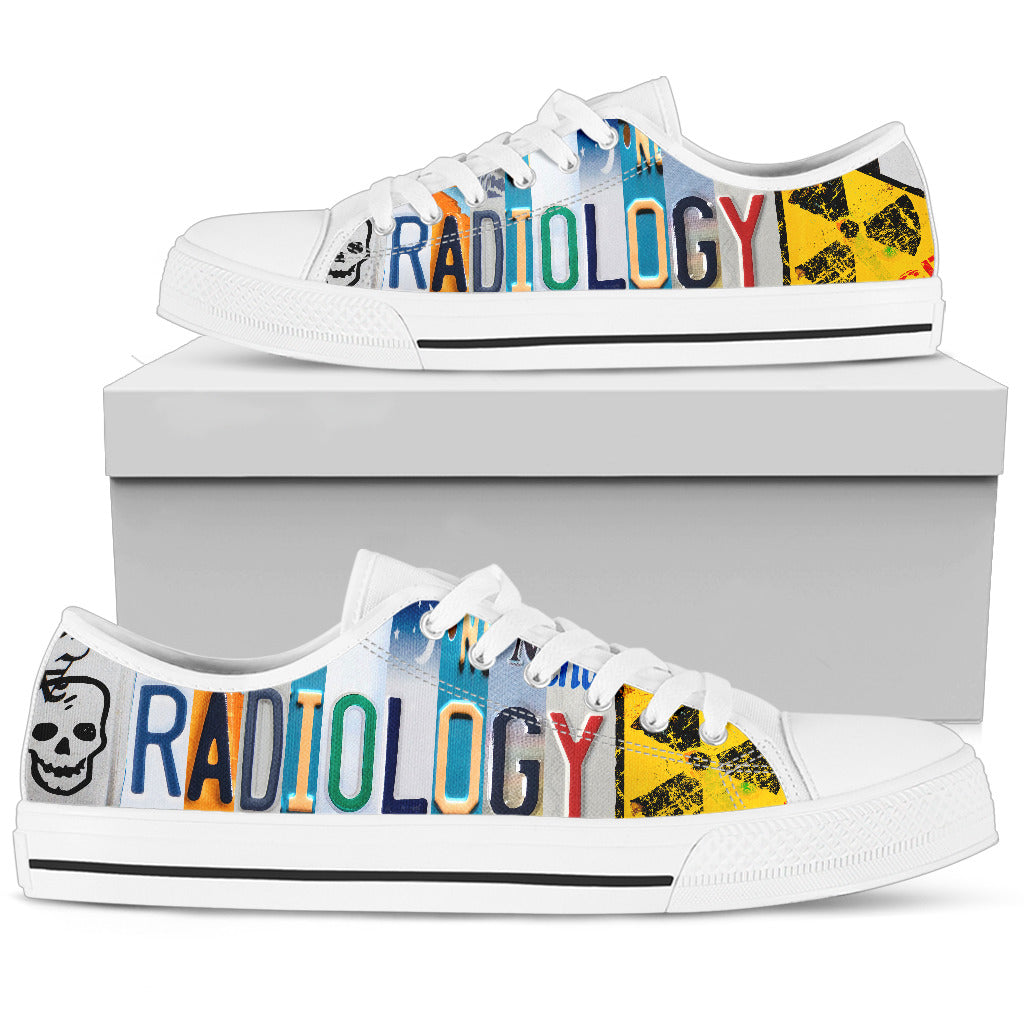 Radiology License Plates Low Top Sneakers