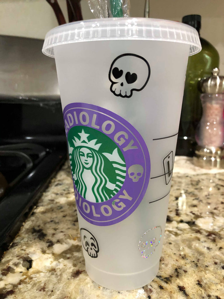 Customized Decal Stickers for Radiology Starbucks Reusable Venti Cup