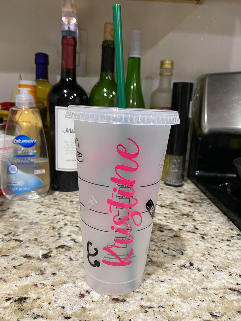 Customized Nurse Starbucks Reusable Venti Cup