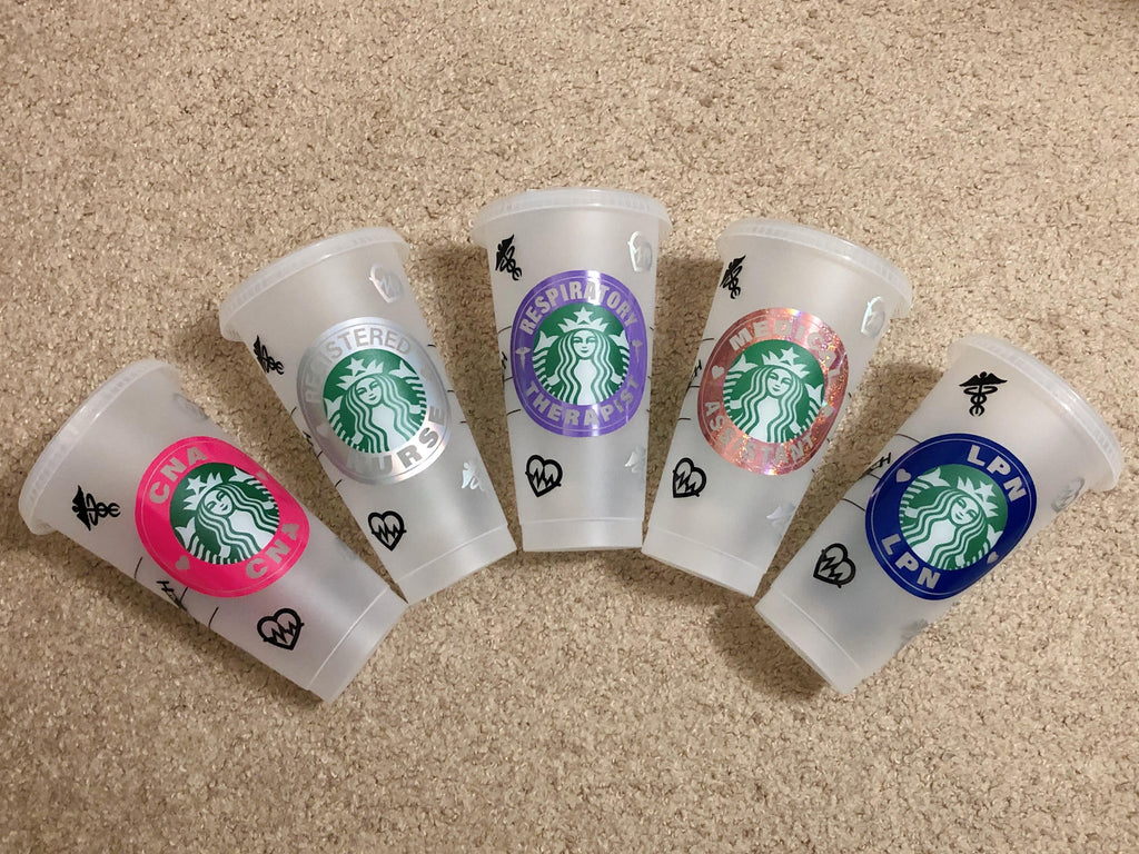 Customized Nurse Starbucks Reusable Venti Cup