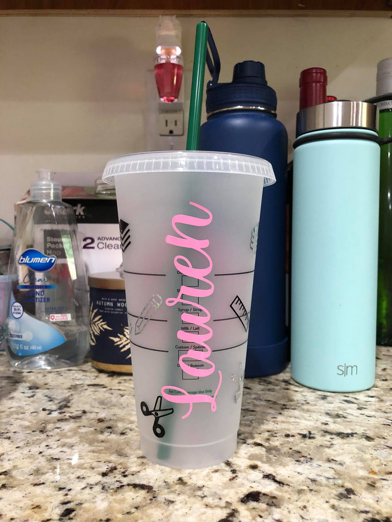 Customized Teacher Starbucks Reusable Venti Cup