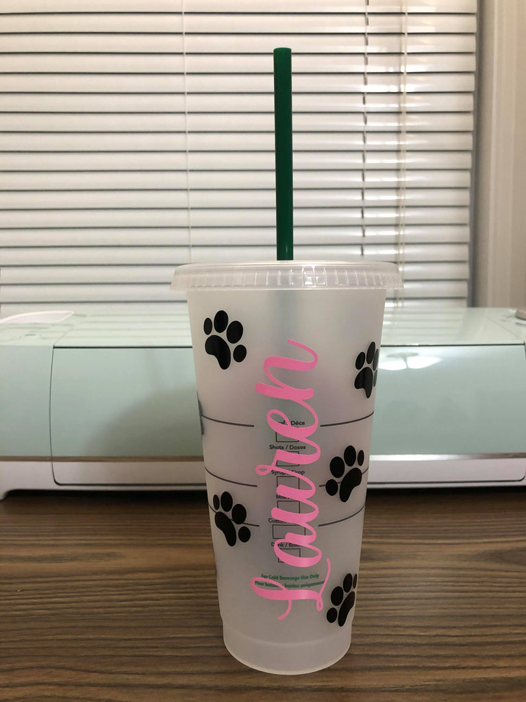 Customized Cat Mom Starbucks Reusable Venti Cup