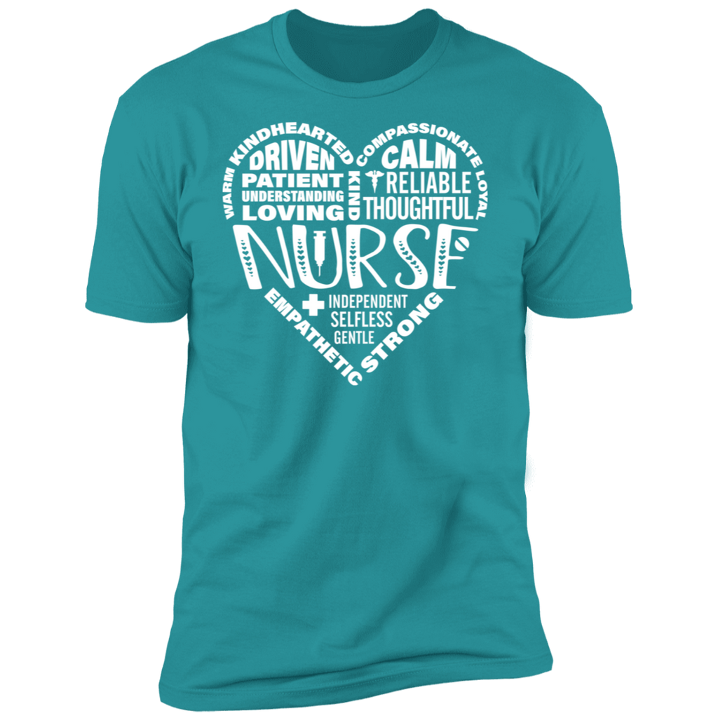 Nurse Words Heart Premium Short Sleeve T-Shirt