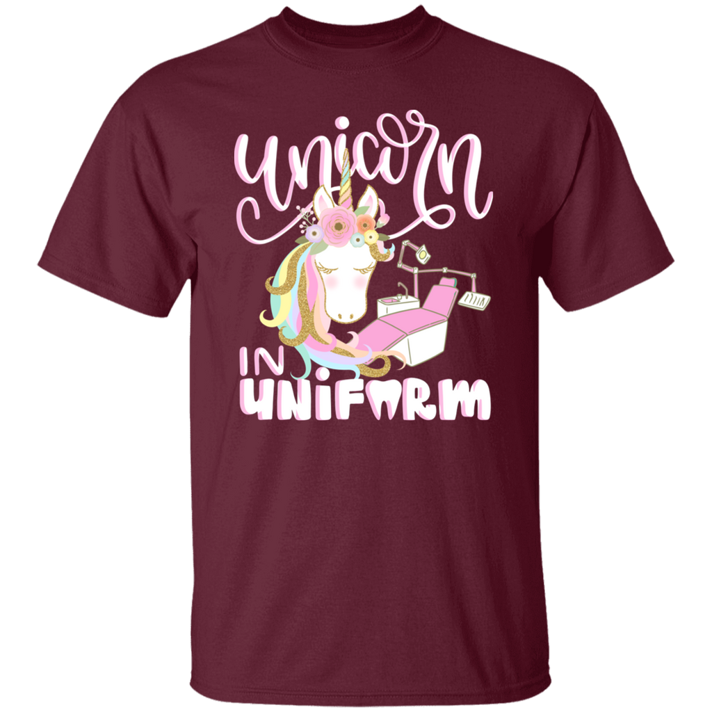 Unicorn in Uniform Dental Assistant T-Shirt