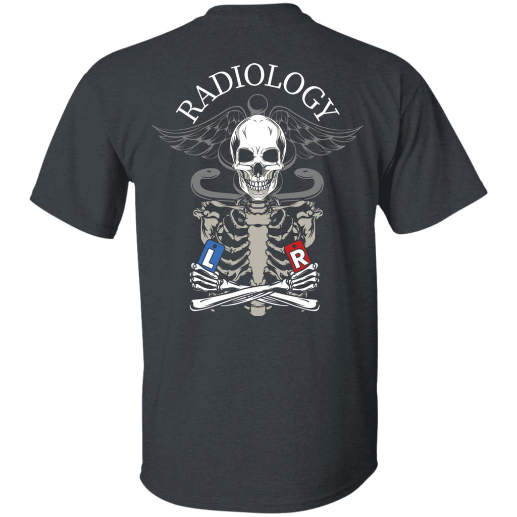 Radiology Crossed Arm Skeleton with Markers T-Shirt (BACK ONLY)