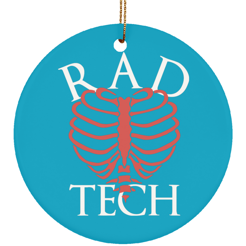 Rad Tech Rib Ceramic Circle Ornament