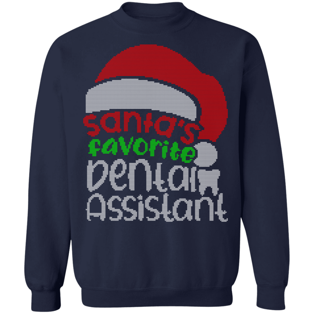Santa's Favorite Dental Assistant Crewneck Sweatshirt