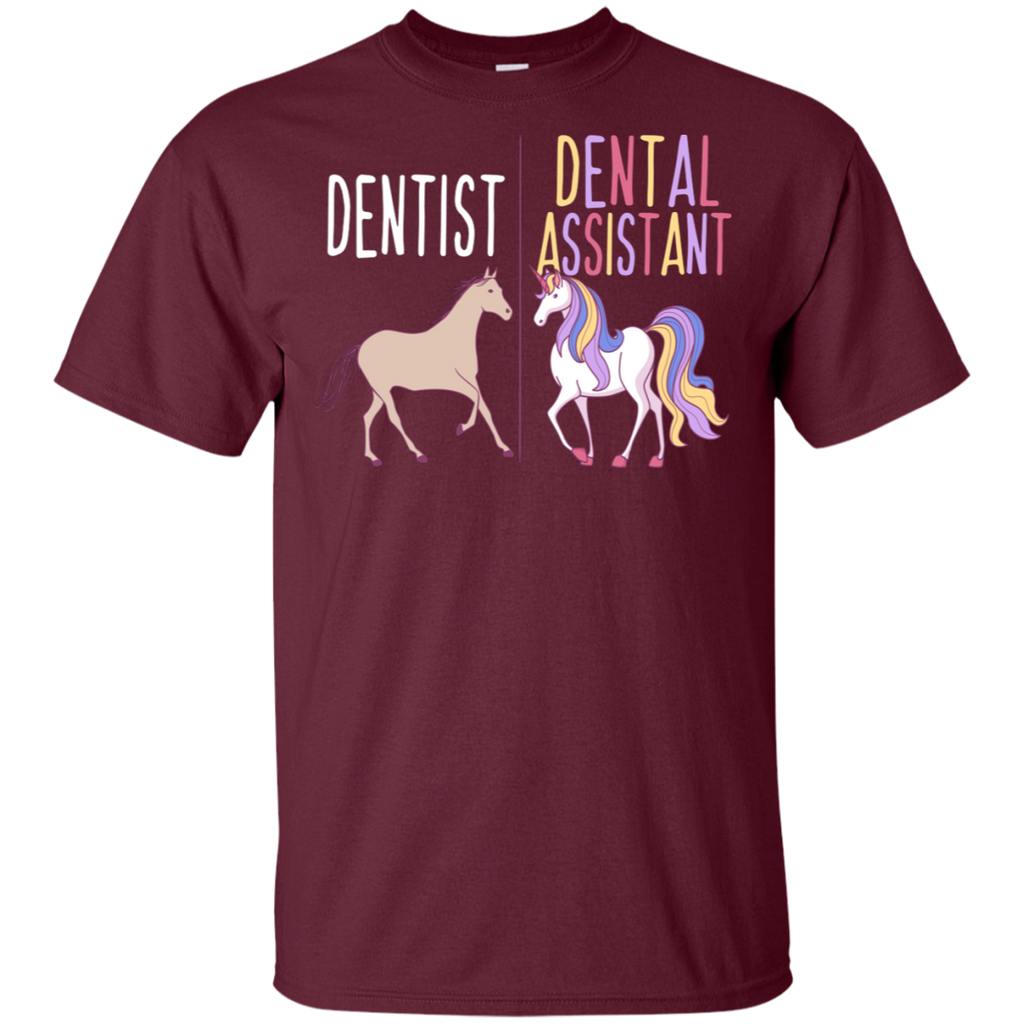 Dentist vs Dental Assistant Unicorn T-Shirt