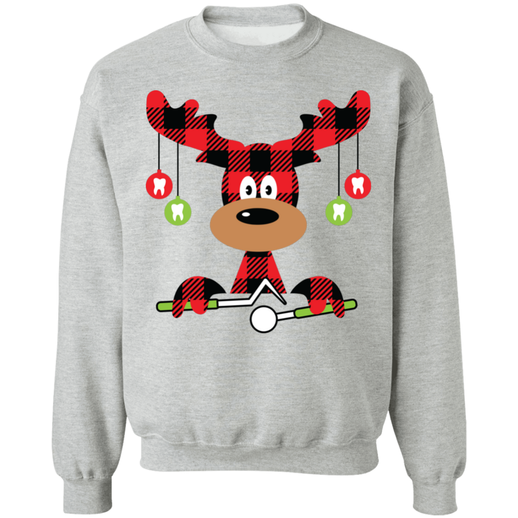 Dental Reindeer Christmas Crewneck Pullover Sweatshirt