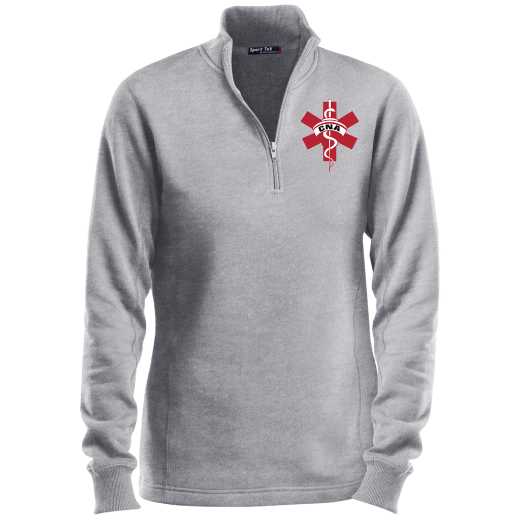 CNA Nurse Red Cross Ladies' 1/4 Zip Sweatshirt
