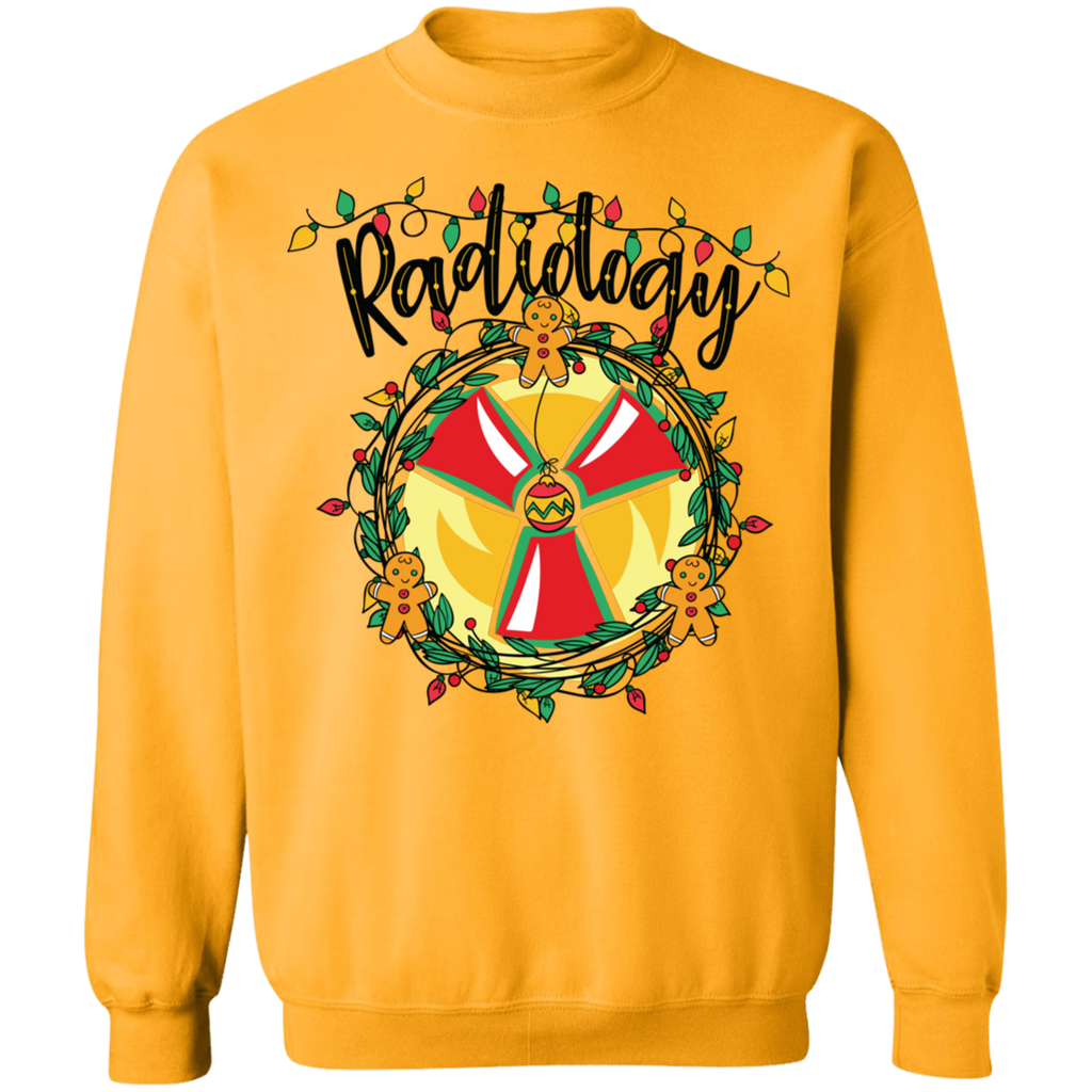 Radiology Christmas Lights Wreath Crewneck Pullover Sweatshirt