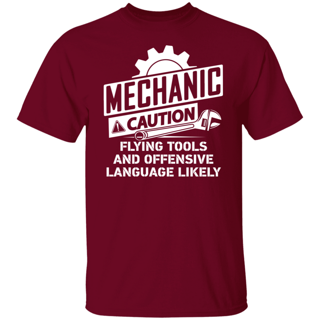 Mechanic Caution Flying Tools T-Shirt