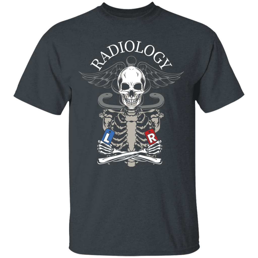 Radiology Crossed Arm Skeleton with Markers T-Shirt (FRONT ONLY)