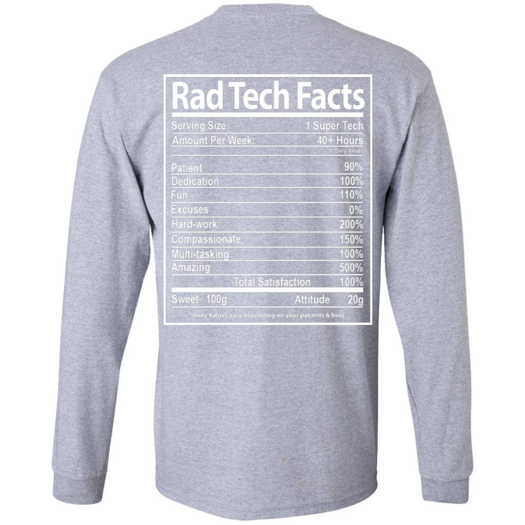 Rad Tech Facts Long Sleeve Ultra Cotton T-Shirt (Back Only)