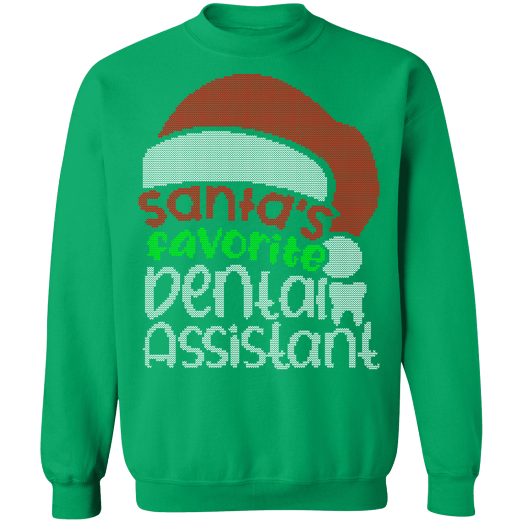Santa's Favorite Dental Assistant Crewneck Sweatshirt
