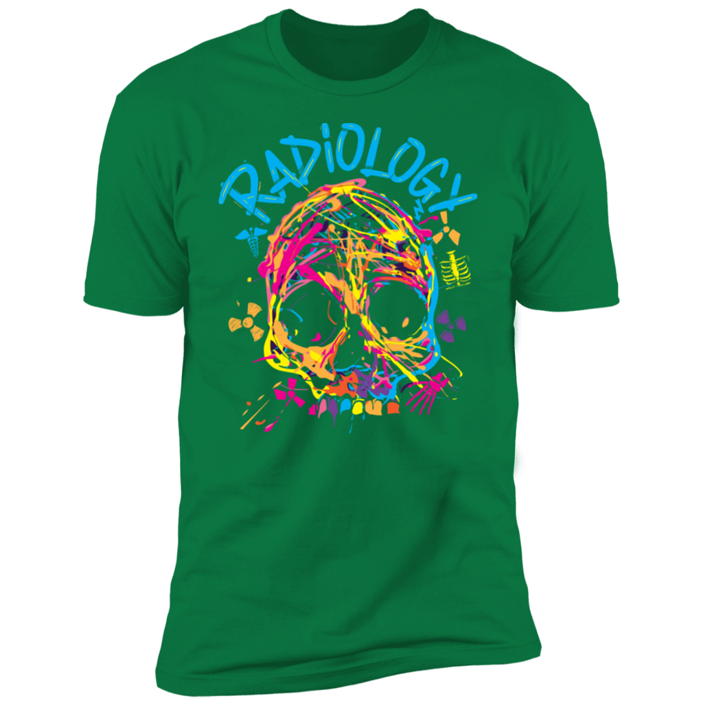 Radiology Color Splat Skull Premium T-Shirt