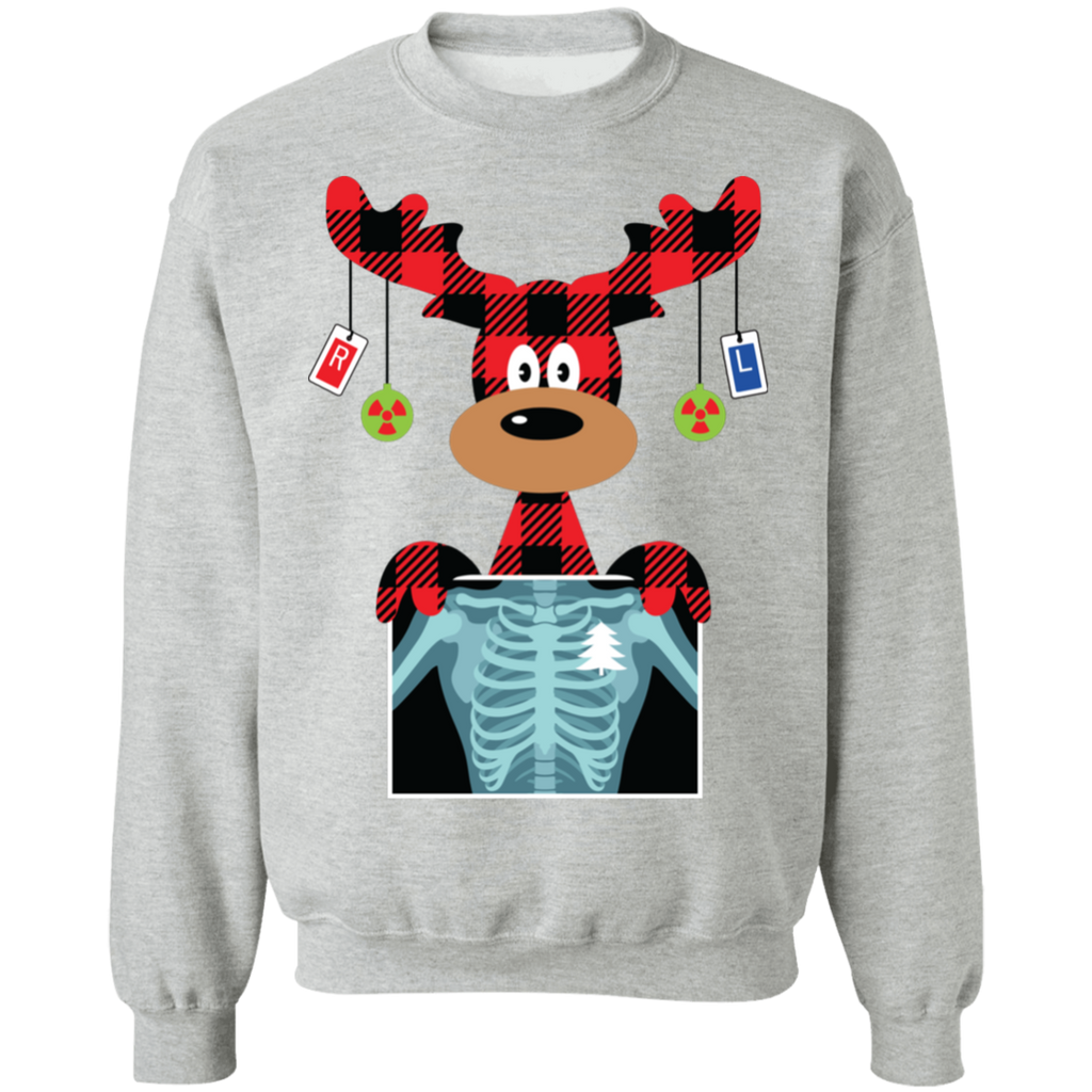 Radiology Reindeer Christmas Crewneck Pullover Sweatshirt