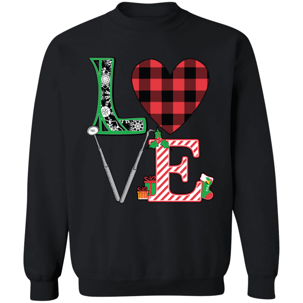 LOVE Dental Ugly Christmas Crewneck Pullover Sweatshirt