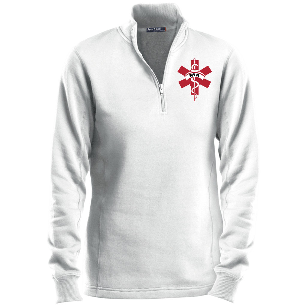 MA Nurse Red Cross Ladies' 1/4 Zip Sweatshirt