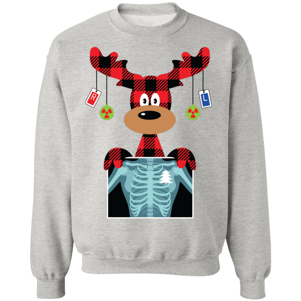 Radiology Reindeer Christmas Crewneck Pullover Sweatshirt