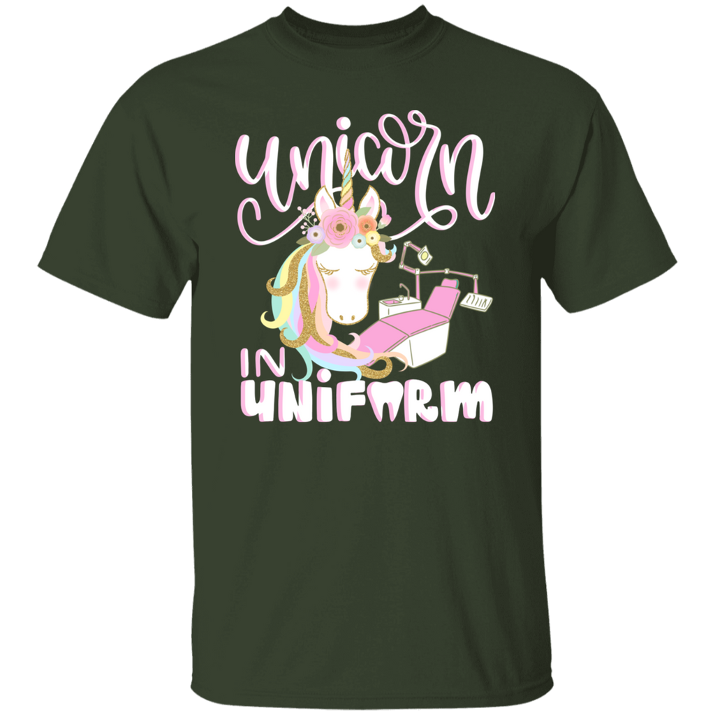 Unicorn in Uniform Dental Assistant T-Shirt