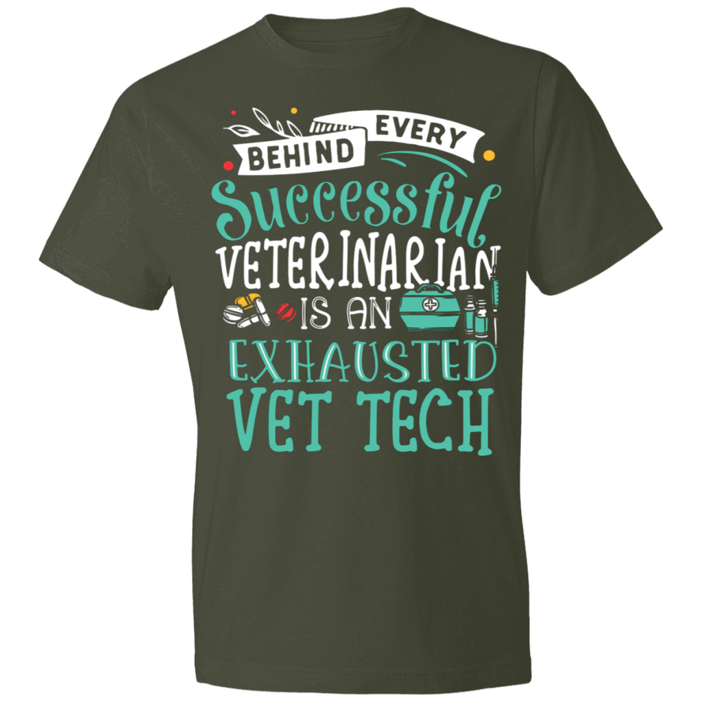 Exhausted Vet Tech Lightweight T-Shirt