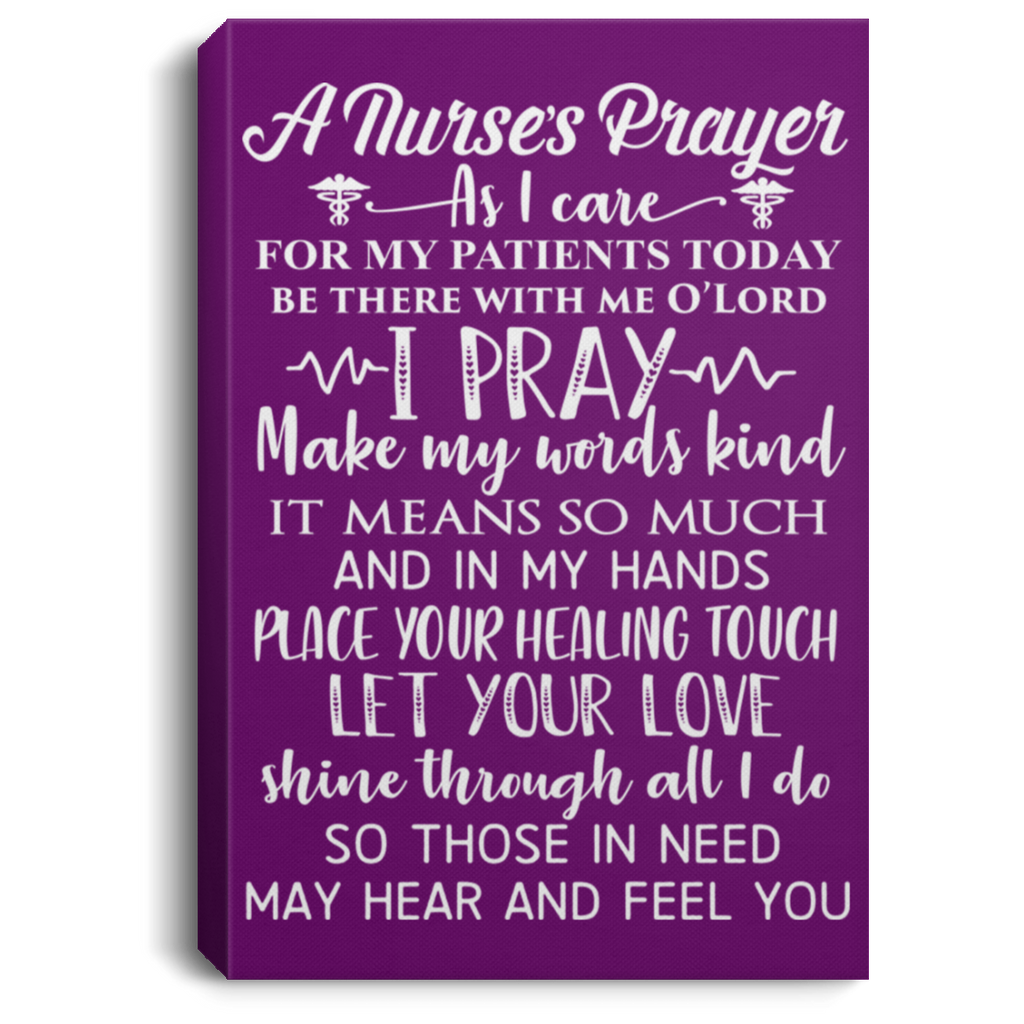 Nurse's Prayer Portrait Canvas