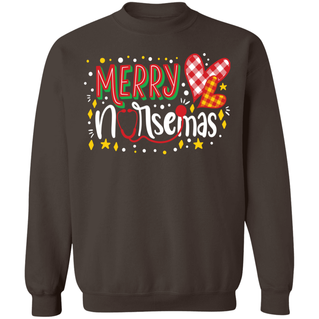 Merry Nursemas Ugly Christmas Crewneck Pullover Sweatshirt