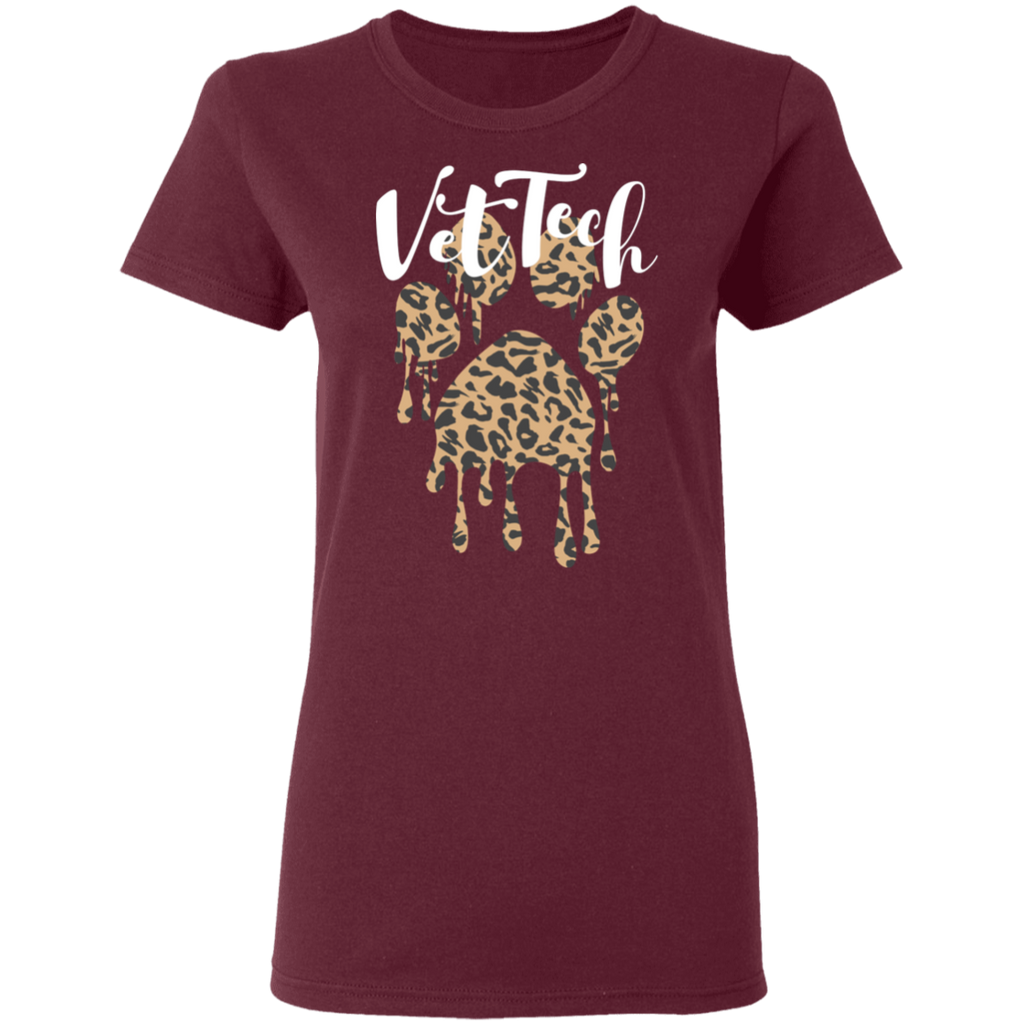 Vet Tech Leopard Ladies' T-Shirt