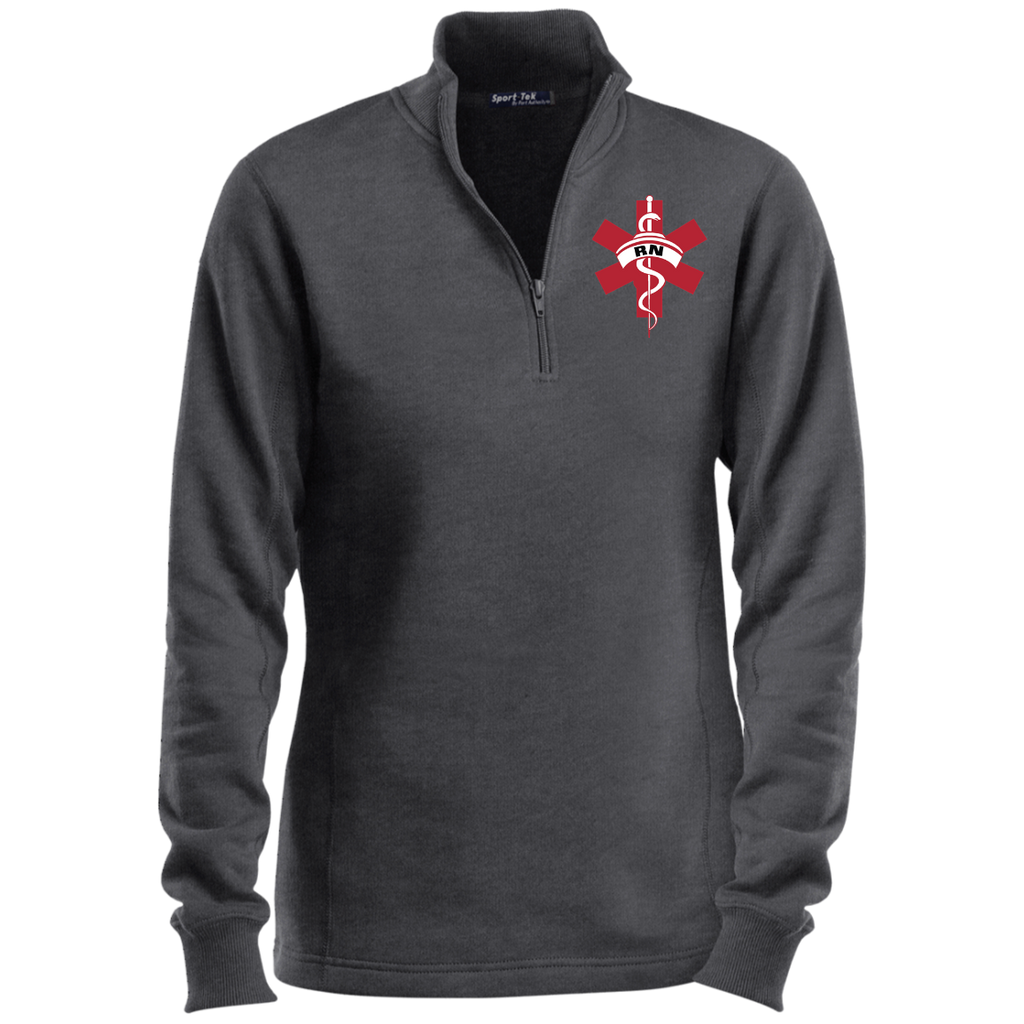 Registered Nurse RN Red Cross Ladies' 1/4 Zip Sweatshirt