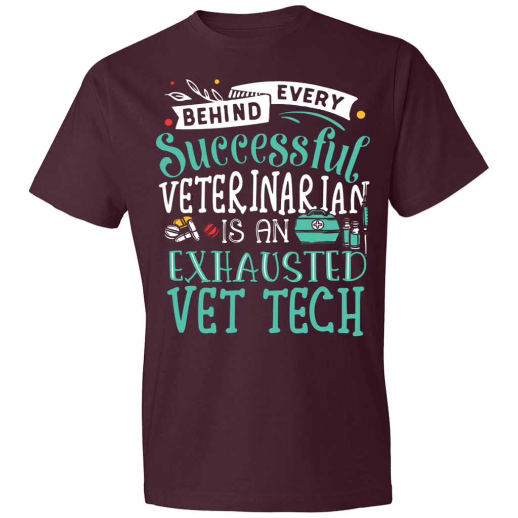 Exhausted Vet Tech Lightweight T-Shirt