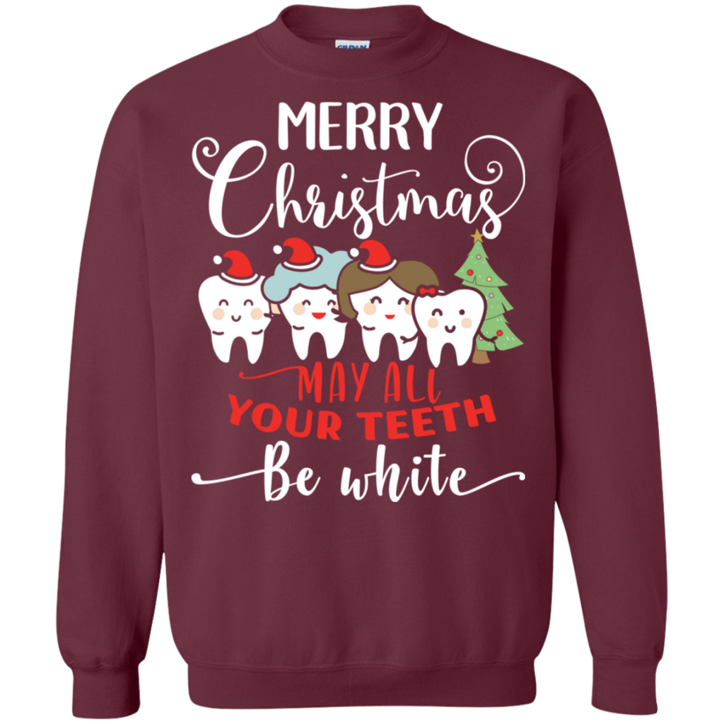Merry Christmas May All Your Teeth Be White Crewneck Sweatshirt