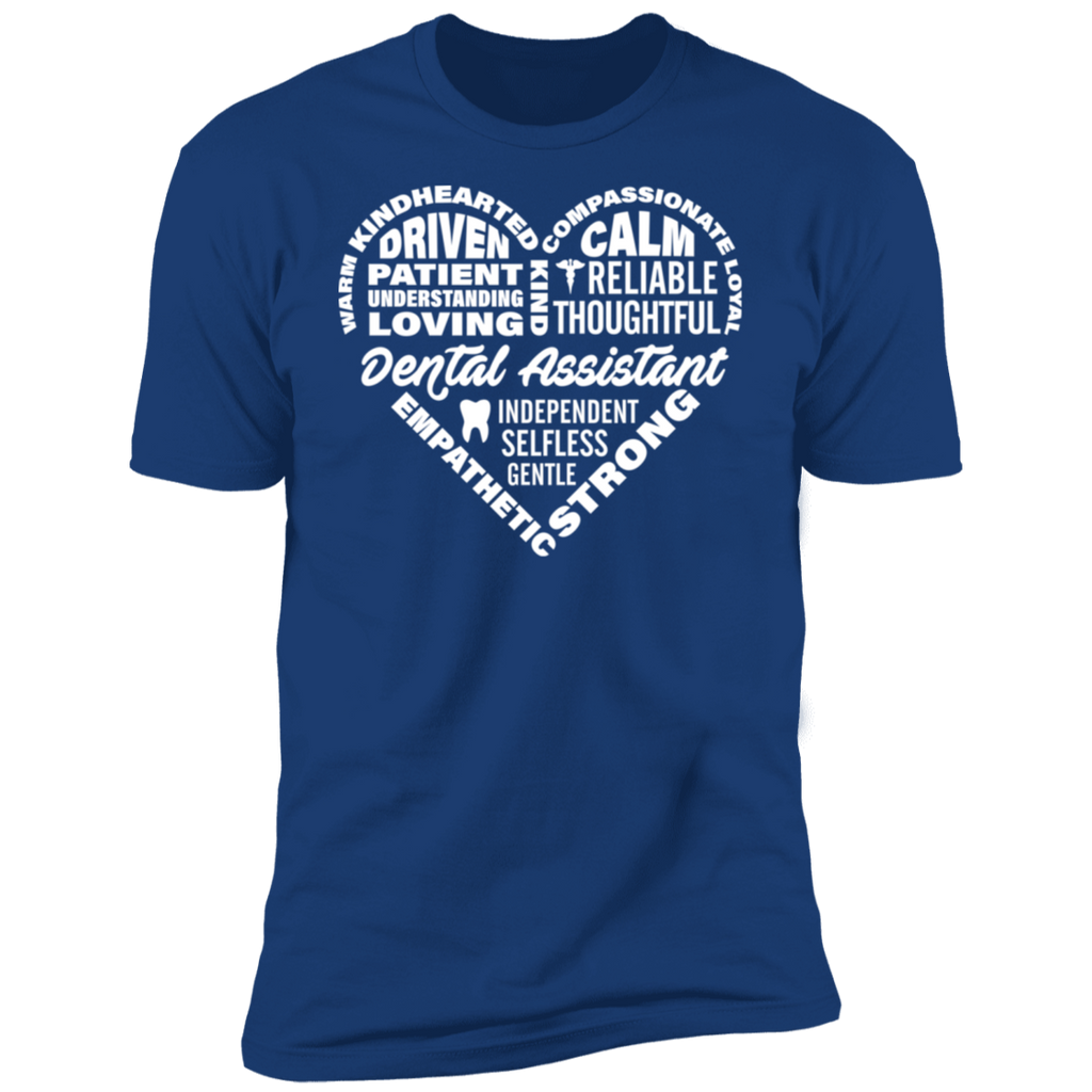 Dental Assistant Words Heart Premium Short Sleeve T-Shirt