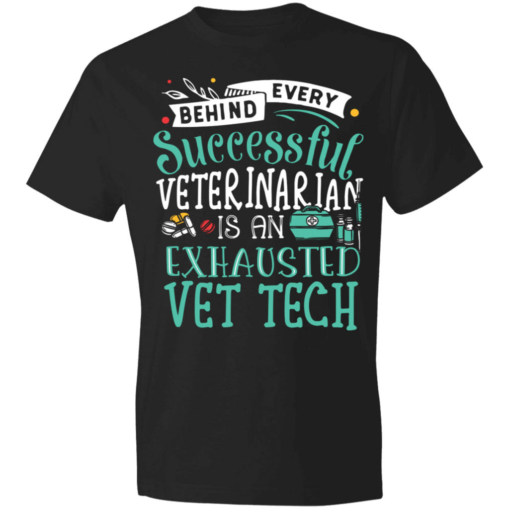 Exhausted Vet Tech Lightweight T-Shirt