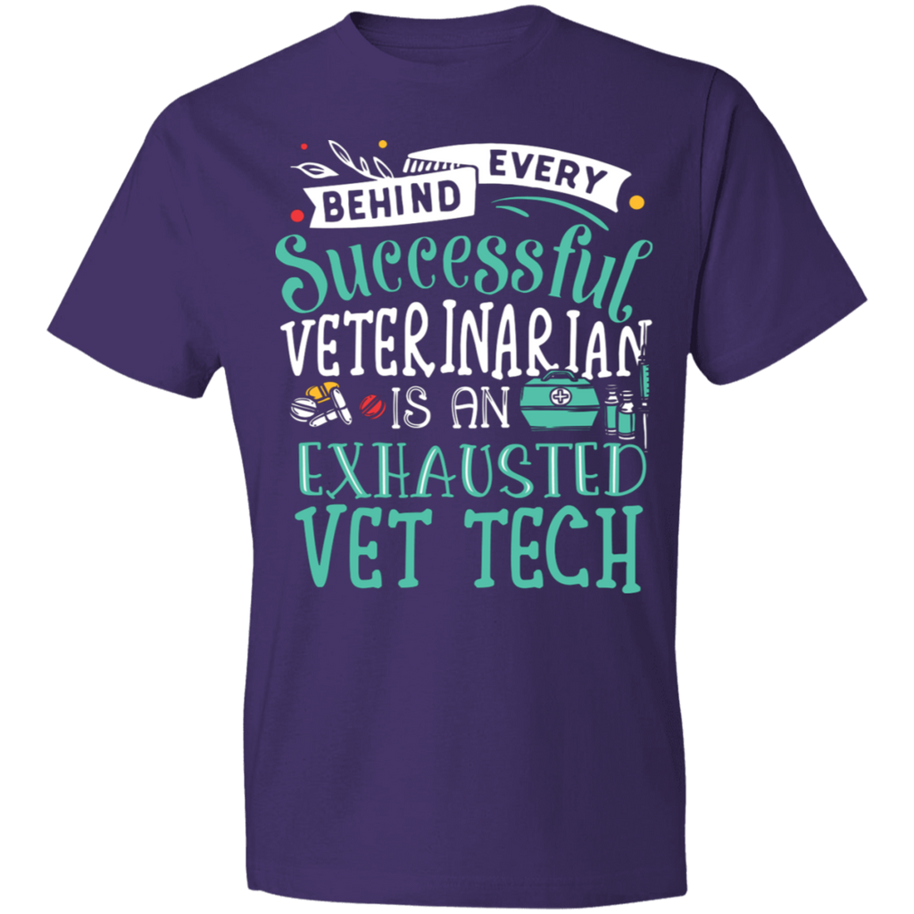 Exhausted Vet Tech Lightweight T-Shirt