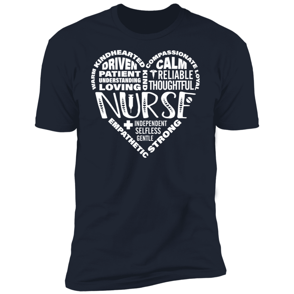 Nurse Words Heart Premium Short Sleeve T-Shirt