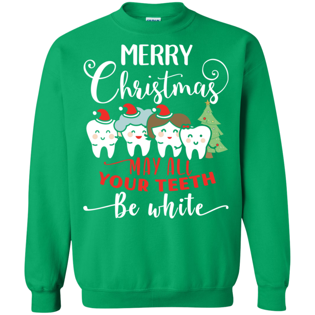 Merry Christmas May All Your Teeth Be White Crewneck Sweatshirt