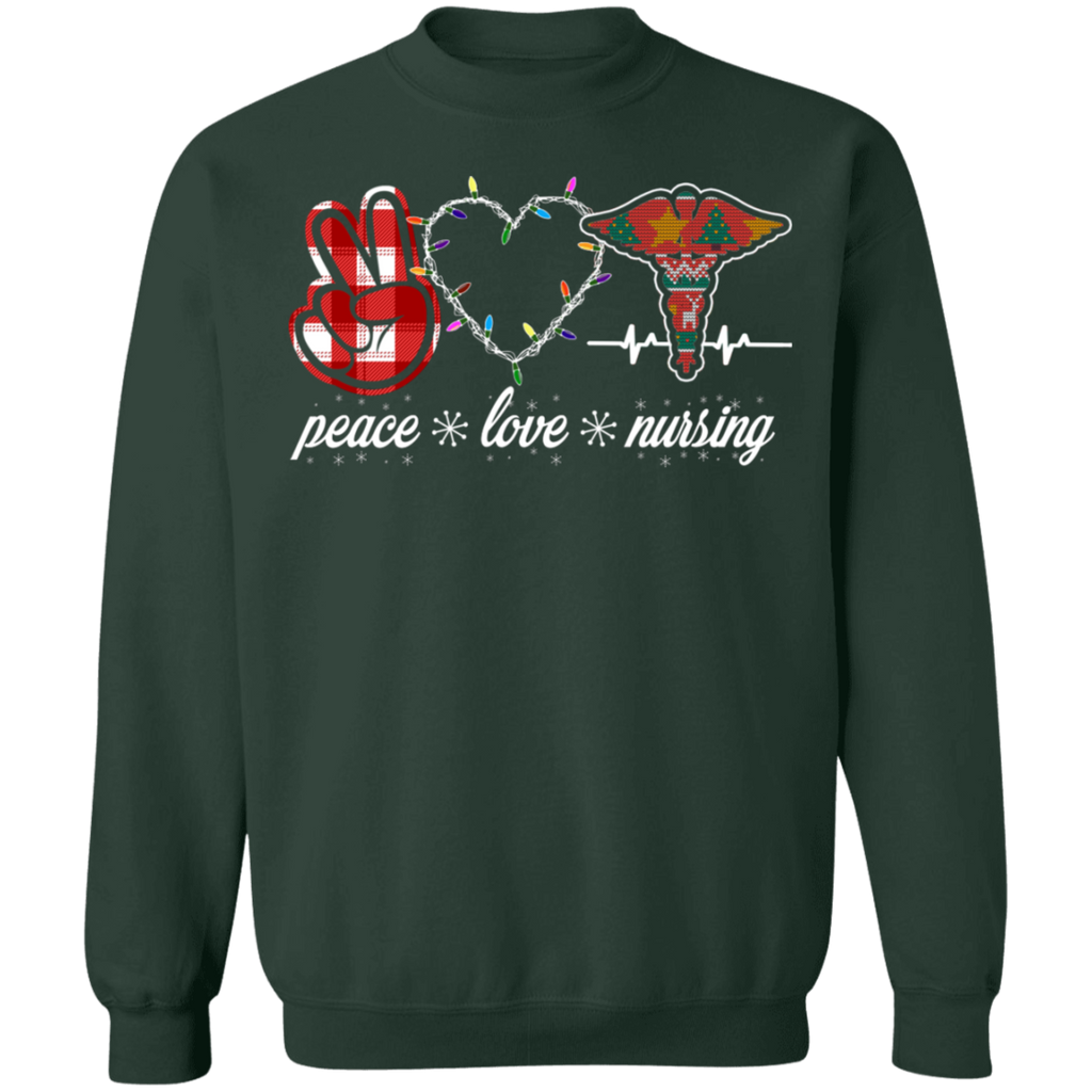 Peace Love Nursing Ugly Unisex Adult Sweatshirt