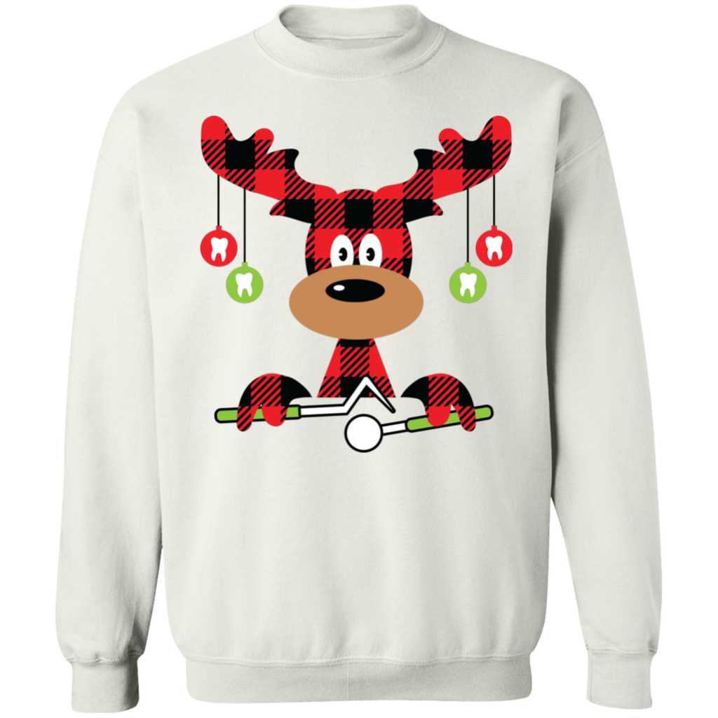 Dental Reindeer Christmas Crewneck Pullover Sweatshirt