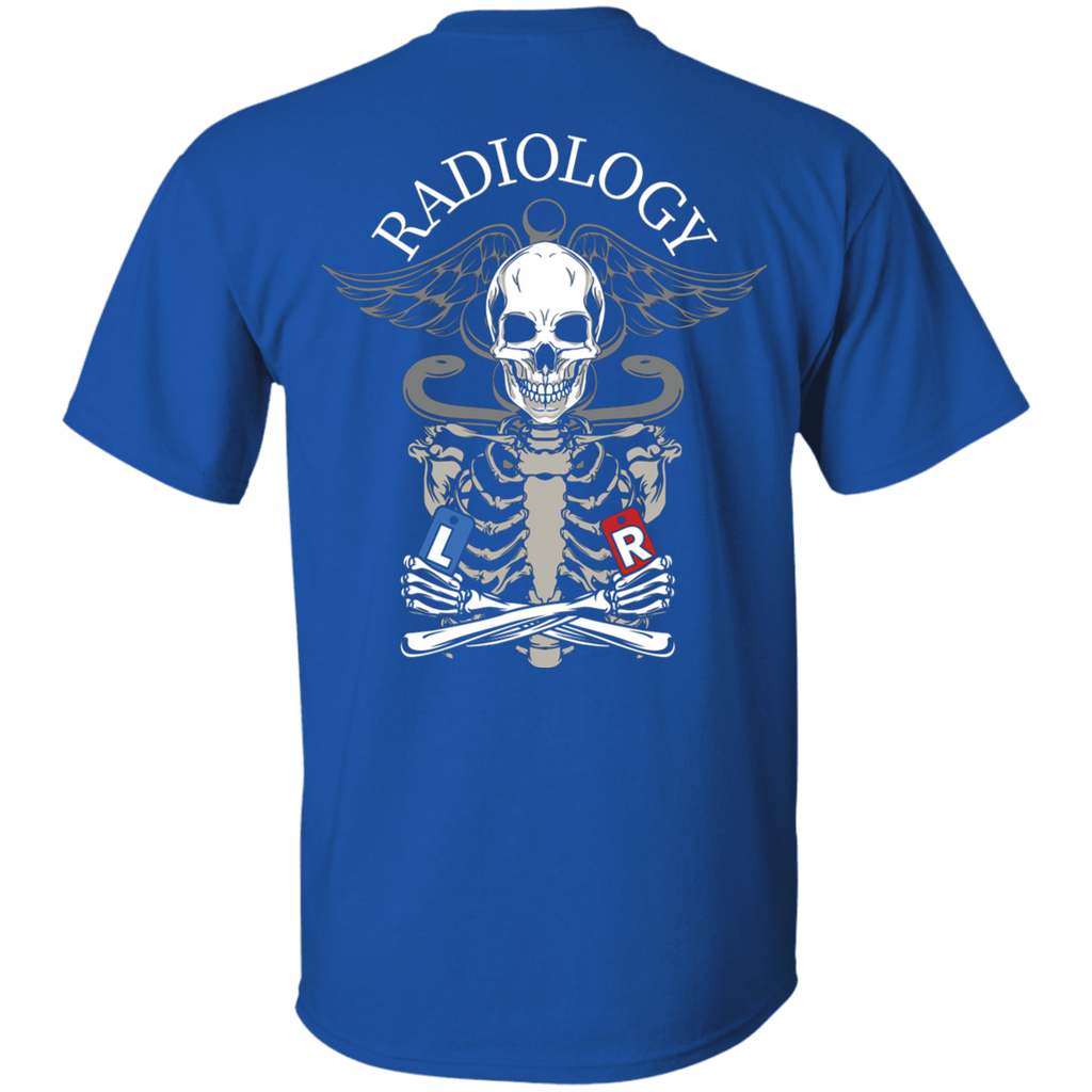 Radiology Crossed Arm Skeleton with Markers T-Shirt (BACK ONLY)