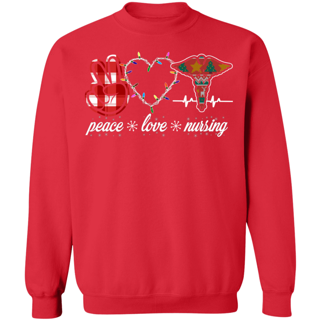 Peace Love Nursing Ugly Unisex Adult Sweatshirt