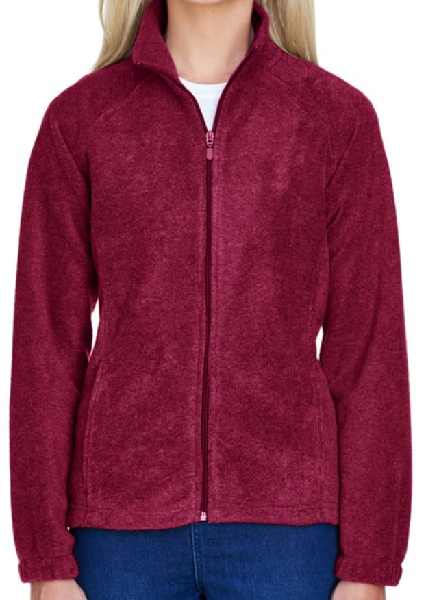 Customized Nursing Heart Full-Zip Fleece Jacket