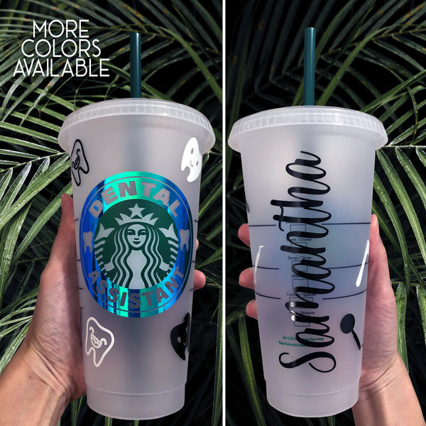 Starbucks Reusable Venti Cup, Cow Print, Personalized Cup with Name, Gift for Best Friend, Sister Gift, Birthday Gift, Starbucks